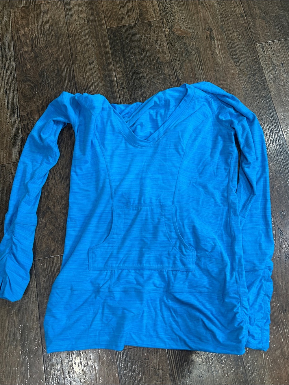 Zella Bright Blue V-Neck Lightweight Hoodie
